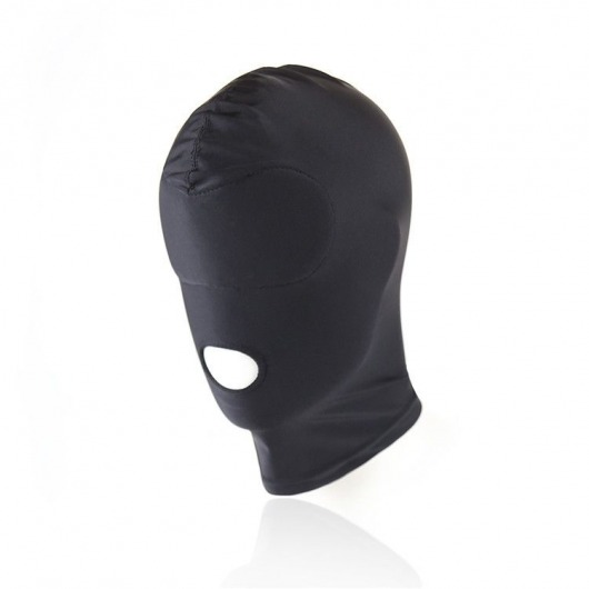 Черный текстильный шлем с прорезью для рта - Notabu - купить с доставкой в Новосибирске