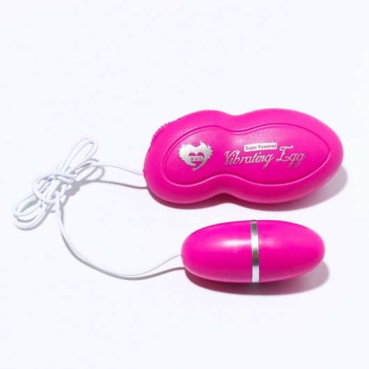 Ярко-розовое виброяйцо с выносным проводным пультом - Сима-Ленд