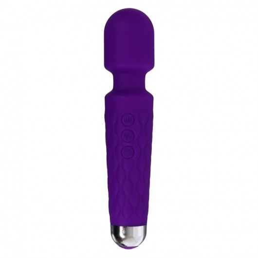 Фиолетовый wand-вибратор с подвижной головкой - 20,4 см. - Сима-Ленд