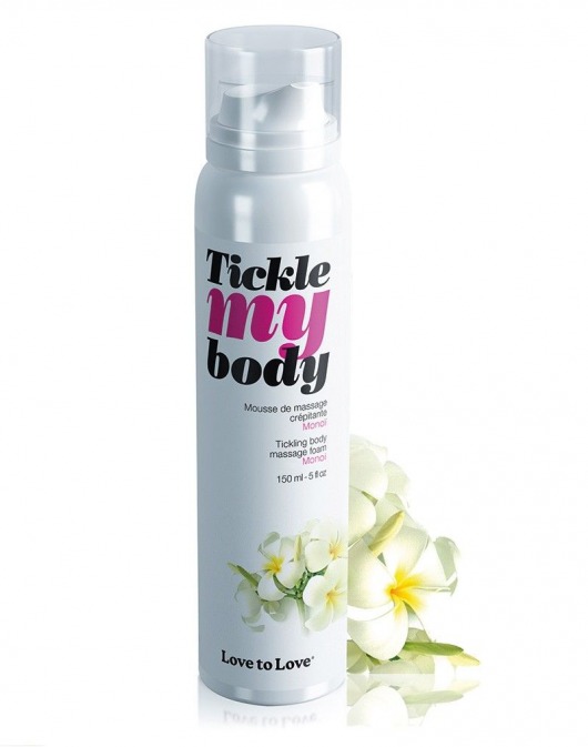 Массажная хрустящая пенка Tickle My Body Monoi с ароматом моной - 150 мл. - Love to Love - купить с доставкой в Новосибирске