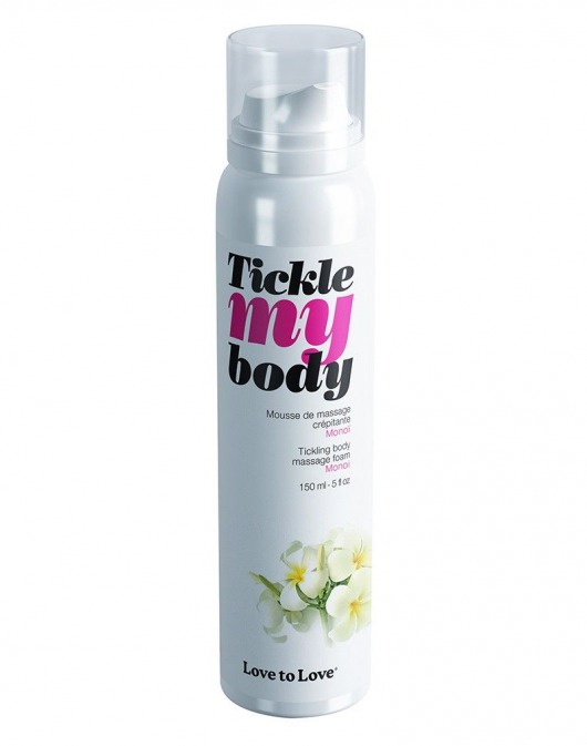 Массажная хрустящая пенка Tickle My Body Monoi с ароматом моной - 150 мл. - Love to Love - купить с доставкой в Новосибирске
