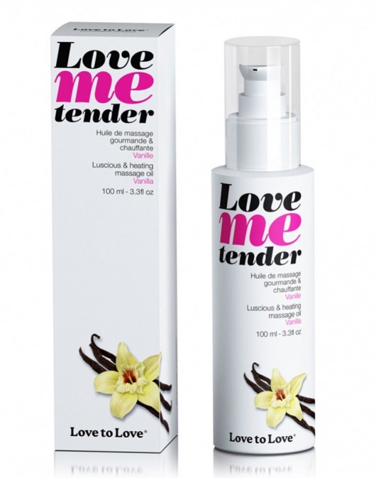 Съедобное согревающее массажное масло Love Me Tender Vanilla с ароматом ванили - 100 мл. - Love to Love - купить с доставкой в Новосибирске