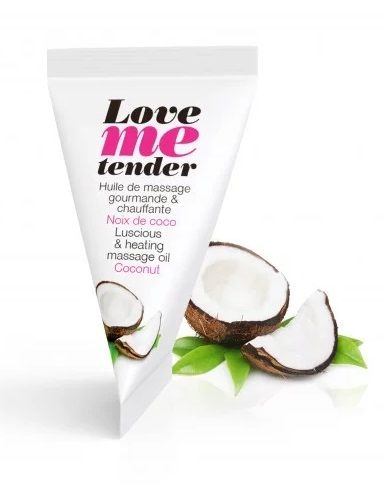 Съедобное согревающее массажное масло Love Me Tender Cocos с ароматом кокоса - 10 мл. - Love to Love - купить с доставкой в Новосибирске