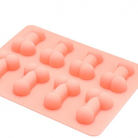 Розовая силиконовая форма с фаллосами - Сима-Ленд - купить с доставкой в Новосибирске