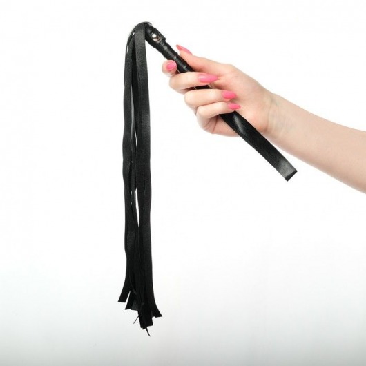 Черная плеть из эко-кожи с витой ручкой - 55 см. - Сима-Ленд - купить с доставкой в Новосибирске