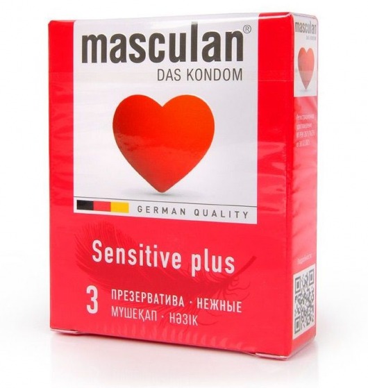 Презервативы Masculan Sensitive plus - 3 шт. - Masculan - купить с доставкой в Новосибирске