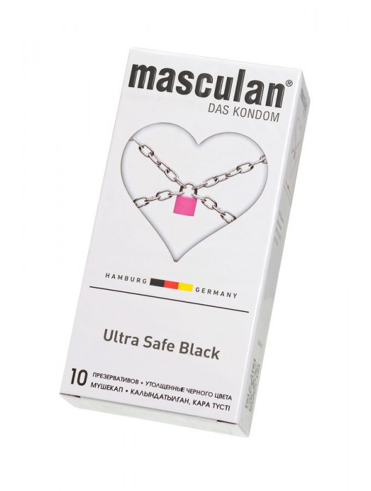 Ультрапрочные презервативы Masculan Ultra Safe Black - 10 шт. - Masculan - купить с доставкой в Новосибирске