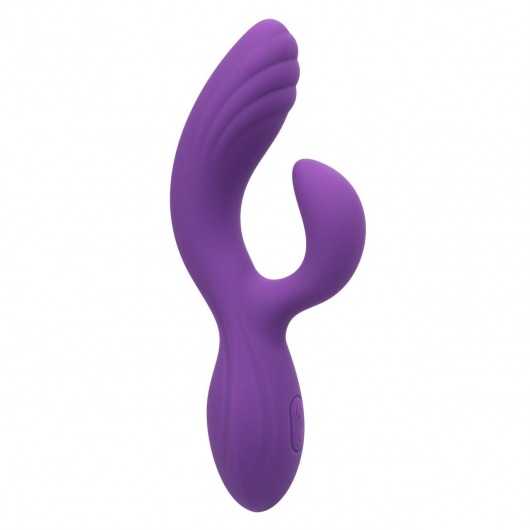 Фиолетовый вибромассажер-кролик Stella Liquid Silicone “C” Curve - 19 см. - California Exotic Novelties