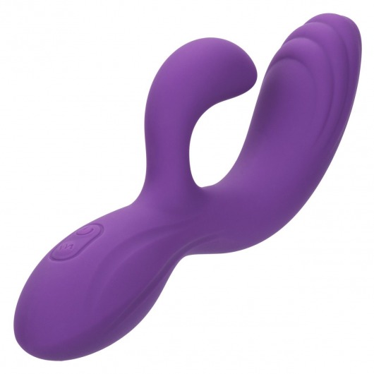 Фиолетовый вибромассажер-кролик Stella Liquid Silicone “C” Curve - 19 см. - California Exotic Novelties