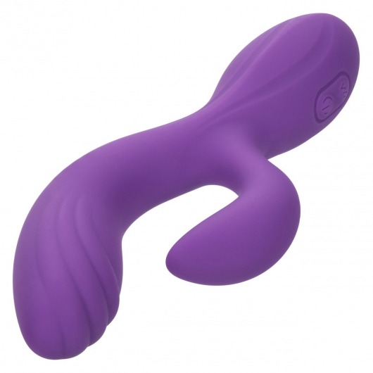 Фиолетовый вибромассажер-кролик Stella Liquid Silicone “C” Curve - 19 см. - California Exotic Novelties