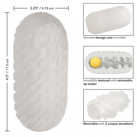 Двусторонний мастурбатор с желтым стимулирующим шариком Reversible Squishy Ball Stroker - California Exotic Novelties - в Новосибирске купить с доставкой
