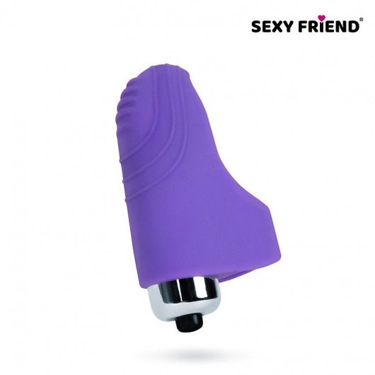 Фиолетовая вибронасадка на палец - 1137