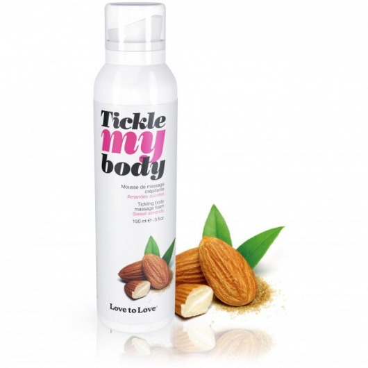 Массажная хрустящая пенка Tickle My Body Sweet Almonds с ароматом миндаля - 150 мл. - Love to Love - купить с доставкой в Новосибирске