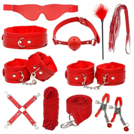 Красный БДСМ-набор «Оки-Чпоки» из 11 предметов - Сима-Ленд - купить с доставкой в Новосибирске
