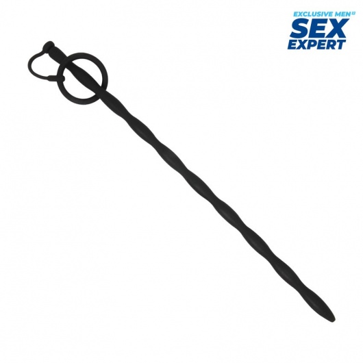 Черный стимулятор уретры Sex Expert - Sex Expert - купить с доставкой в Новосибирске