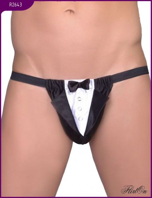 Мужские трусы-стринги  Смокинг - FlirtOn купить с доставкой
