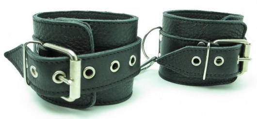 Кожаные наручники с пряжкой - БДСМ Арсенал - купить с доставкой в Новосибирске