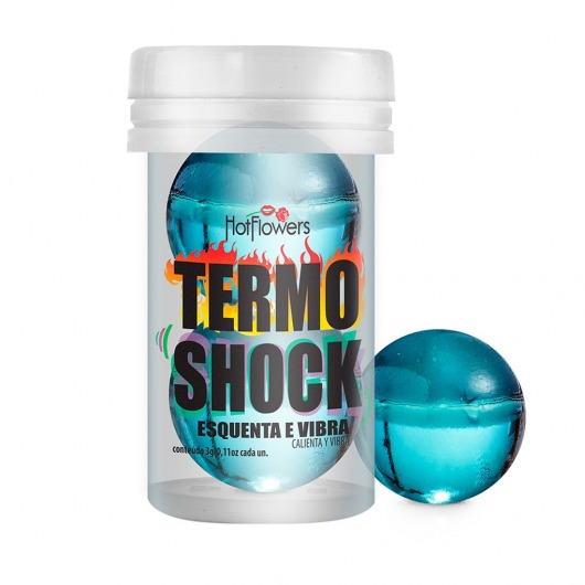 Интимный гель Termo Shock Hot Ball с разогревающе-покалывающим эффектом (2 шарика по 3 гр.) - HotFlowers - купить с доставкой в Новосибирске