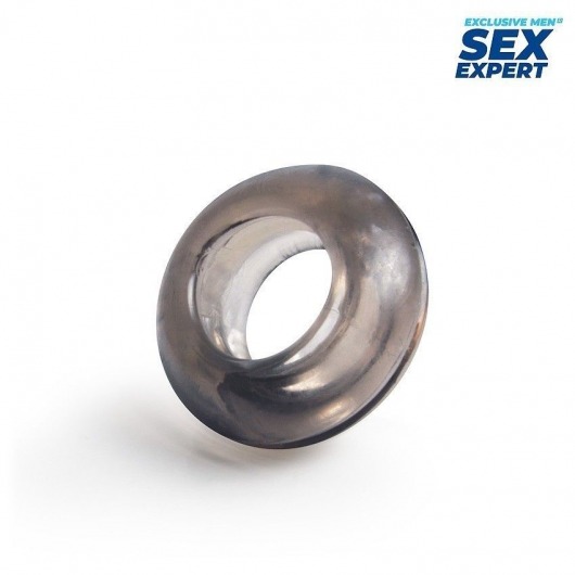 Дымчатое круглое эрекционное кольцо-пончик - Sex Expert - в Новосибирске купить с доставкой