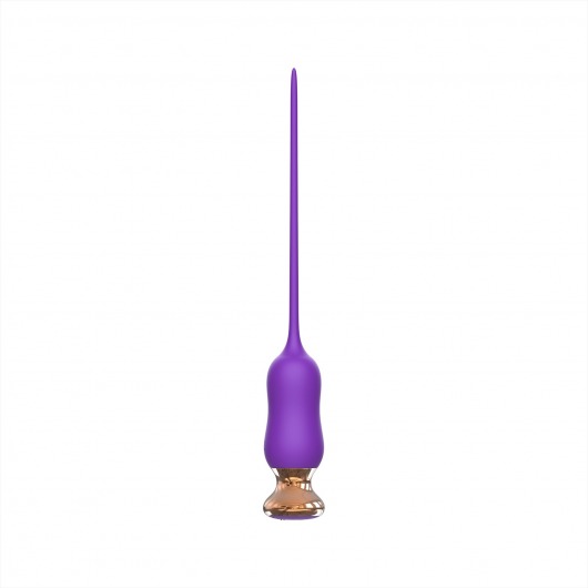 Фиолетовый тонкий стимулятор Nipple Vibrator - 23 см. - I-MOON - купить с доставкой в Новосибирске