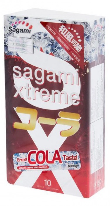 Ароматизированные презервативы Sagami Xtreme COLA - 10 шт. - Sagami - купить с доставкой в Новосибирске