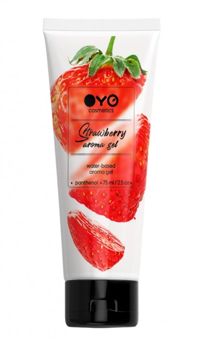 Лубрикант на водной основе OYO Aroma Gel Strawberry с ароматом клубники - 75 мл. - OYO - купить с доставкой в Новосибирске