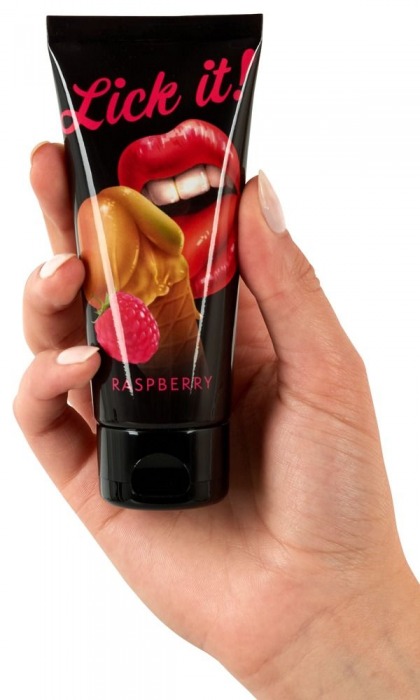 Съедобная смазка Lick It со вкусом малины - 100 мл. - Orion - купить с доставкой в Новосибирске