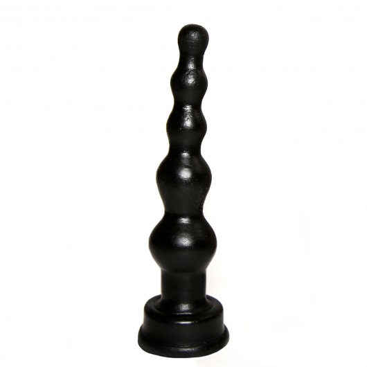 Чёрный анальный стимулятор-ёлочка - 14,5 см. - Джага-Джага