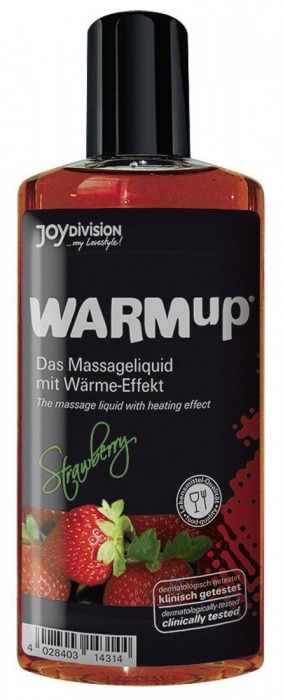 Разогревающее масло WARMup Strawberry - 150 мл. - Joy Division - купить с доставкой в Новосибирске