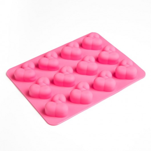 Ярко-розовая силиконовая форма для льда с фаллосами - Сима-Ленд - купить с доставкой в Новосибирске