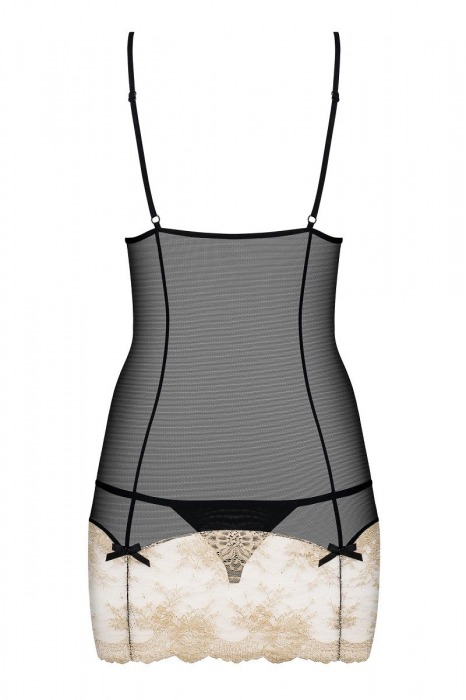 Полупрозрачная сорочка Bisquella с ажурным подолом - Obsessive купить с доставкой