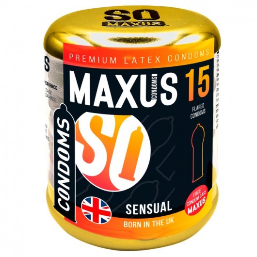 Презервативы анатомической формы Maxus Sensual - 15 шт. - Maxus - купить с доставкой в Новосибирске