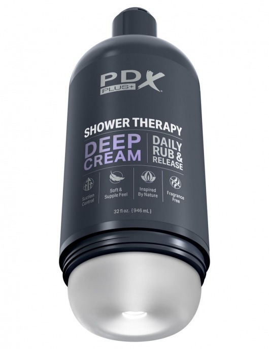 Мастурбатор в бутылке Shower Therapy Deep Cream - Pipedream - в Новосибирске купить с доставкой