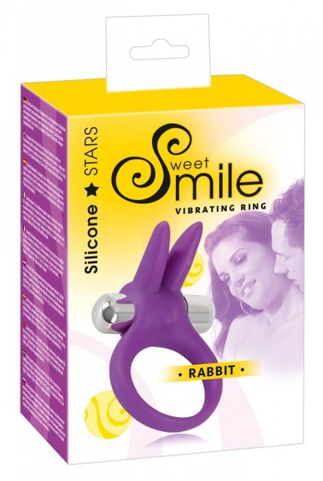 Фиолетовое эрекционное кольцо с вибрацией Smile Rabbit - Orion - в Новосибирске купить с доставкой