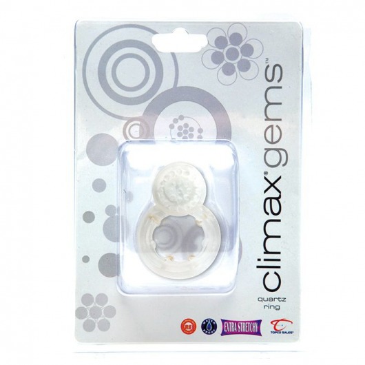 Эрекционное кольцо с вибрацией Climax Gems Quartz Ring - Topco Sales - в Новосибирске купить с доставкой