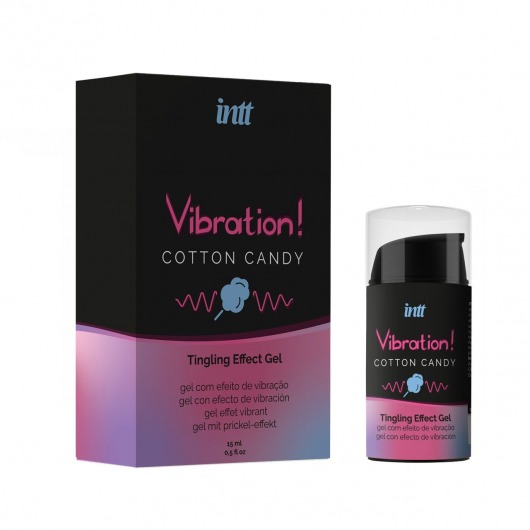 Жидкий вибратор Vibration Cotton Candy с ароматом сахарной ваты - 15 мл. - INTT - купить с доставкой в Новосибирске