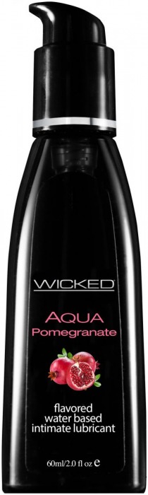 Лубрикант с ароматом граната Wicked Aqua Pomegranate - 60 мл. - Wicked - купить с доставкой в Новосибирске