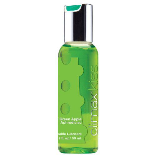 Лубрикант с ароматом зелёного яблока Climax Kiss - 59 мл. - Topco Sales - купить с доставкой в Новосибирске