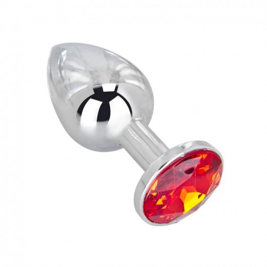 Мини-плаг из стали с красным кристаллом Red Flame - 6,5 см. - Erotic Fantasy - купить с доставкой в Новосибирске