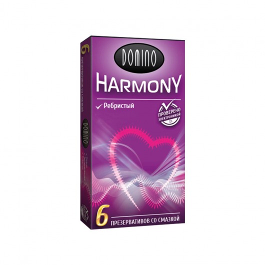 Презервативы с рёбрышками Domino Harmony - 6 шт. - Domino - купить с доставкой в Новосибирске