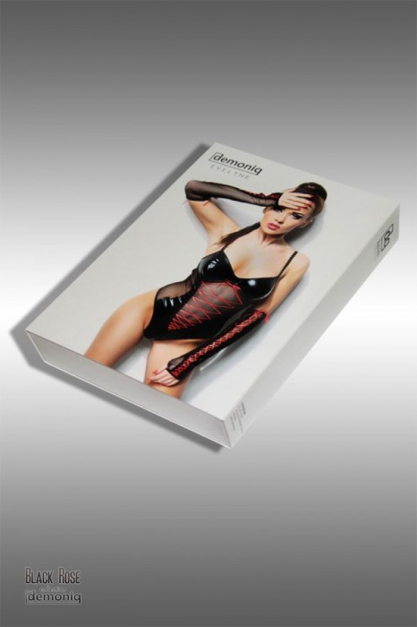 Боди Evelyne с контрастной шнуровкой и перчатками в комплекте - Demoniq купить с доставкой