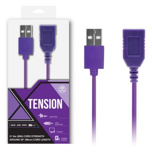Фиолетовый удлинитель USB-провода - 100 см. - NMC - купить с доставкой в Новосибирске