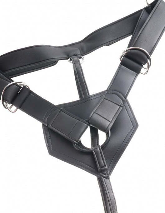 Страпон Harness со съемной чёрной насадкой King Cock 9 - 23 см. - Pipedream - купить с доставкой в Новосибирске