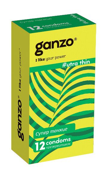 Ультратонкие презервативы Ganzo Ultra thin - 12 шт. - Ganzo - купить с доставкой в Новосибирске