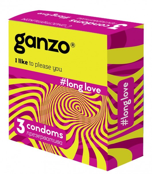 Презервативы с анестетиком для продления удовольствия Ganzo Long Love - 3 шт. - Ganzo - купить с доставкой в Новосибирске