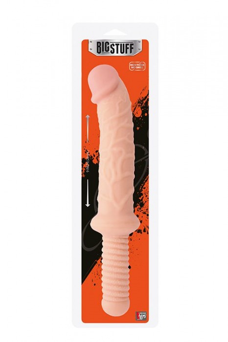 Телесный фаллоимитатор с ручкой BIGSTUFF DONG WITH HANDLE - 32 см. - Dream Toys