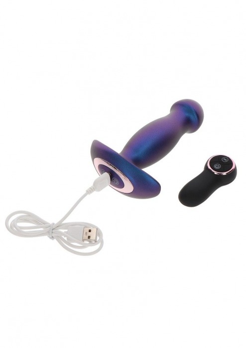 Синяя анальная вибропробка Buttocks The Wild Magn Pulse Vibrating Plug - 15 см. - Toy Joy
