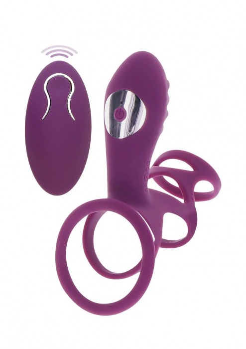 Фиолетовая эрекционная вибронасадка Halo Halo C-Ring Sleeve - Toy Joy - в Новосибирске купить с доставкой