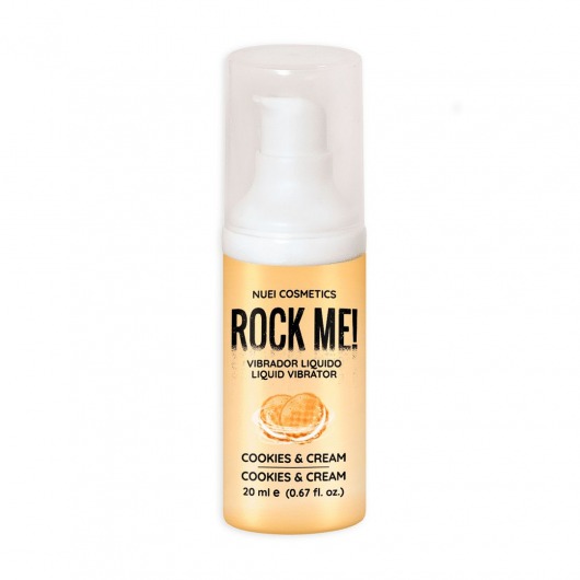 Жидкий вибратор Nuei Rock Me! с ароматом печенья и сливок - 20 мл. - Nuei cosmetics - купить с доставкой в Новосибирске