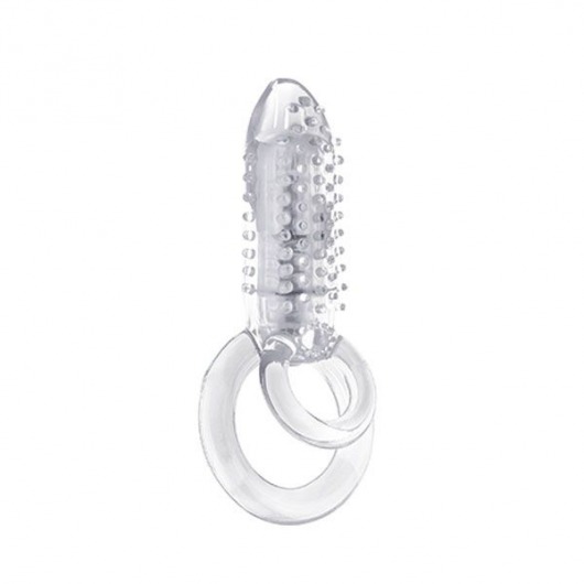 Прозрачное эрекционное кольцо с вибрацией DOUBLE O 8 CLEAR - Screaming O - в Новосибирске купить с доставкой